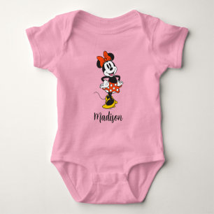 Minnie Mouse Classic Hands on Hips Pose Baby Bodysuit