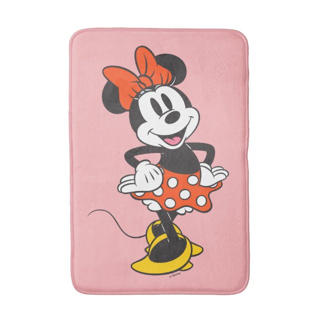 Minnie Mouse Classic Hands on Hips Pose Bath Mat (Front Vertical)