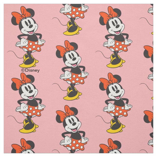 Minnie Mouse Classic Hands on Hips Pose Fabric (Swatch)