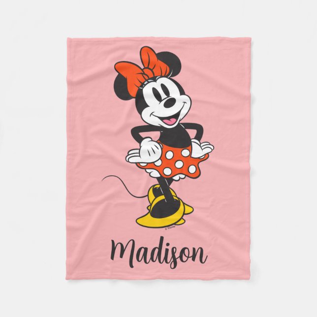 Minnie Mouse Classic Hands on Hips Pose Fleece Blanket (Front)