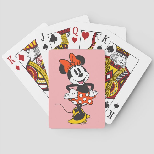 Minnie Mouse Classic Hands on Hips Pose Poker Cards (Back)