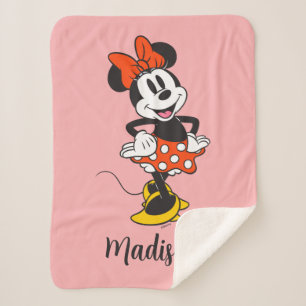 Minnie Mouse Classic Hands on Hips Pose Sherpa Blanket
