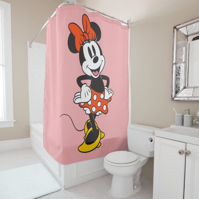 Minnie Mouse Classic Hands on Hips Pose Shower Curtain (In Situ)