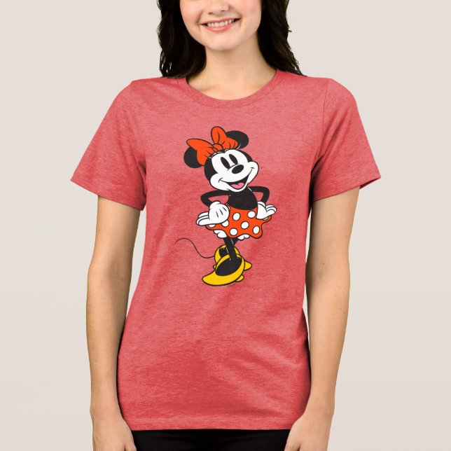Minnie Mouse Classic Hands on Hips Pose Tri-Blend Shirt (Front)