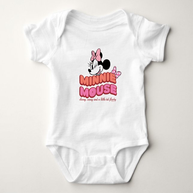Minnie Mouse Classy Sassy and Flashy Baby Bodysuit (Front)