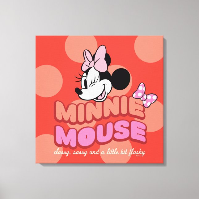 Minnie Mouse Classy Sassy and Flashy Canvas Print (Front)