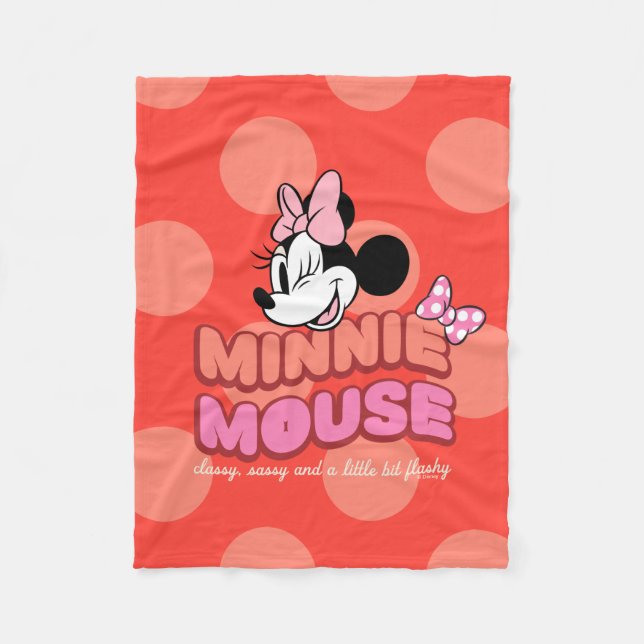 Minnie Mouse Classy Sassy and Flashy Fleece Blanket (Front)