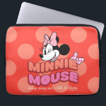 Minnie Mouse Classy Sassy and Flashy Laptop Sleeve<br><div class="desc">Bold, bubbly, and bursting with personality, this vibrant Minnie Mouse design celebrates her iconic style with playful polka dots, cheerful colors, and irresistible charm. Featuring fun lettering and Minnie’s signature wink, this artwork perfectly captures her classy confidence with a sassy twist. Ideal for customizable Zazzle products like t-shirts, tote bags,...</div>