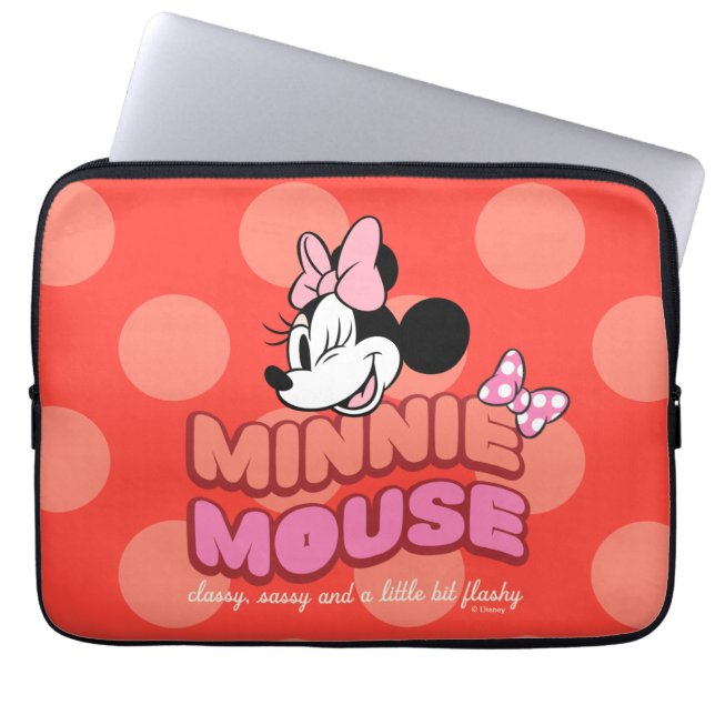Minnie Mouse Classy Sassy and Flashy Laptop Sleeve (Front)