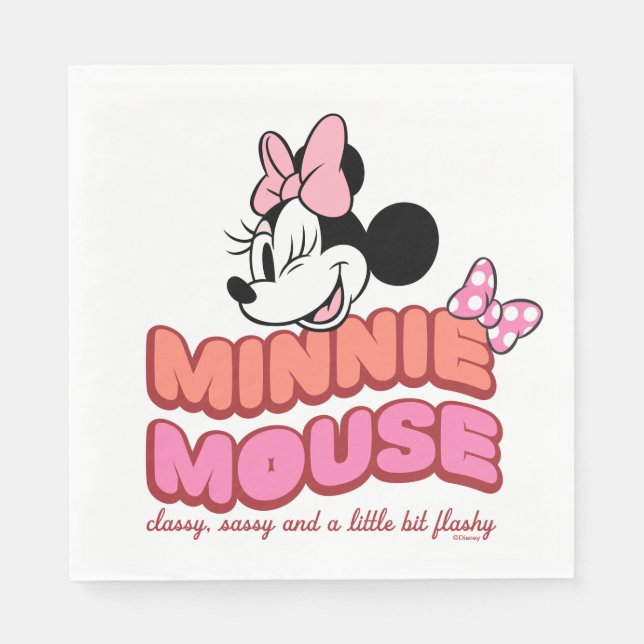 Minnie Mouse Classy Sassy and Flashy Napkins (Front)