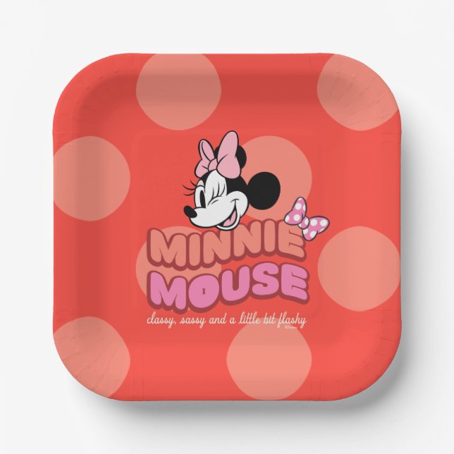Minnie Mouse Classy Sassy and Flashy Paper Plates (Front)
