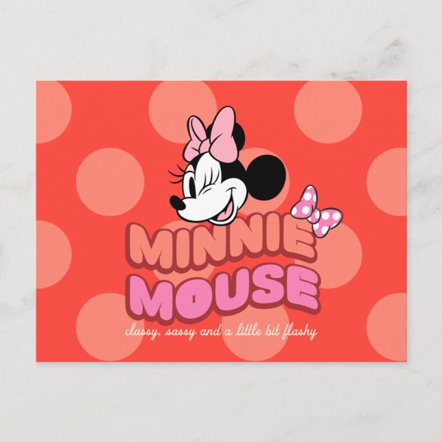 Minnie Mouse Classy Sassy and Flashy Postcard (Front)