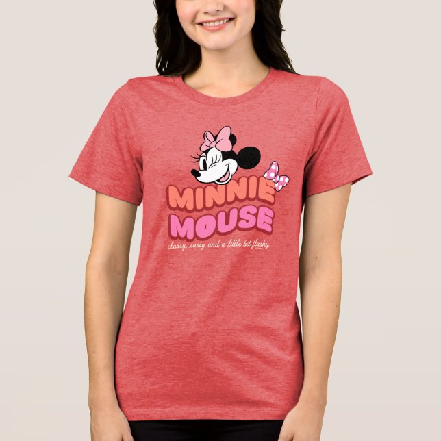 Minnie Mouse Classy Sassy and Flashy Tri-Blend Shirt (Front)