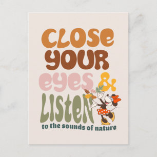 Minnie Mouse Close Your Eyes & Listen Postcard