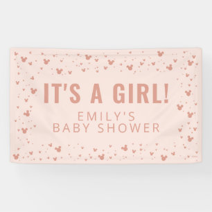 Minnie Mouse Confetti Girl Baby Shower Banner