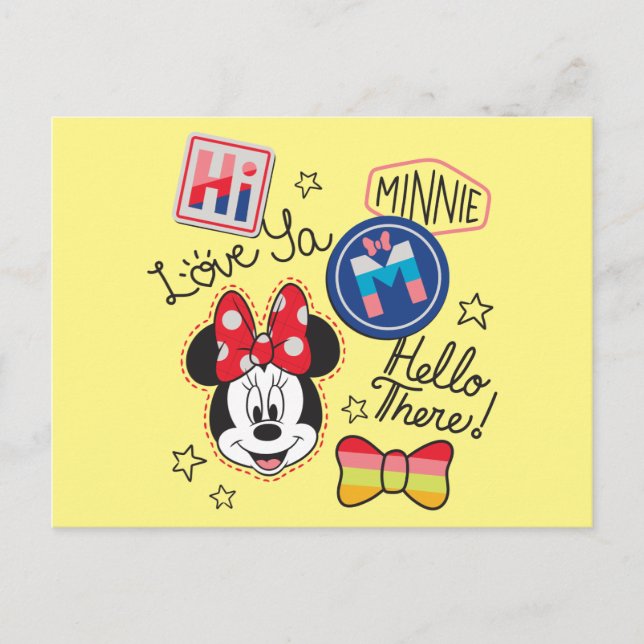 Minnie Mouse Crafted Greetings Postcard (Front)
