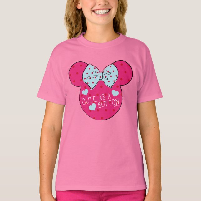 Minnie Mouse | Cute as a Button T-Shirt (Front)