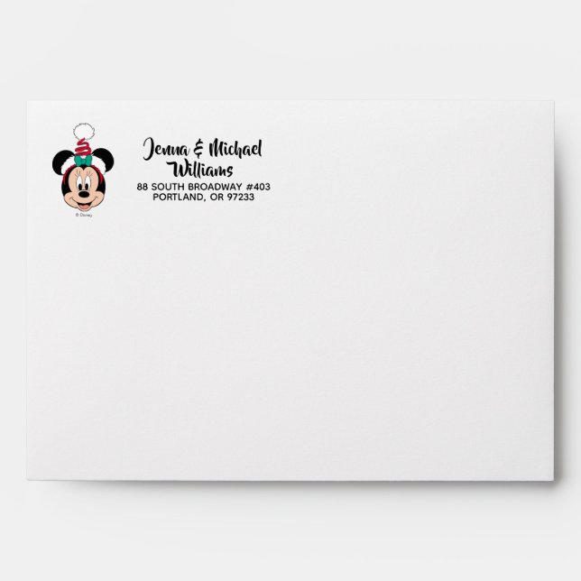 Minnie Mouse | Cute Christmas Hat Envelope (Front)