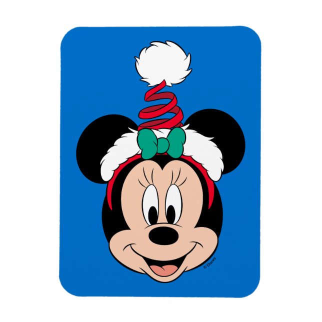Minnie Mouse | Cute Christmas Hat Magnet (Vertical)