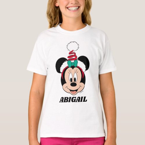 Minnie Mouse  Cute Christmas Hat T_Shirt