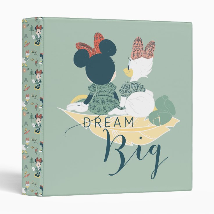 Minnie Mouse & Daisy Duck | Dream Big Binder | Zazzle