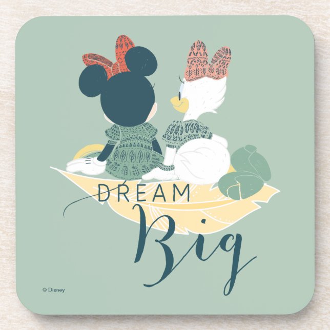 Minnie Mouse & Daisy Duck | Dream Big Drink Coaster (Front)