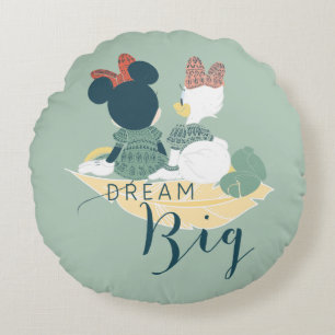 Minnie Mouse & Daisy Duck Dream Big Round Pillow