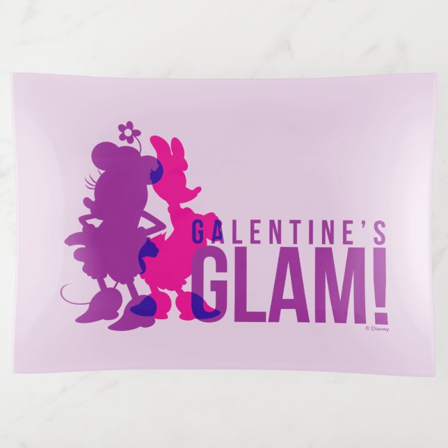 Minnie Mouse & Daisy Duck | Galentine's Glam! Trinket Tray (Front)