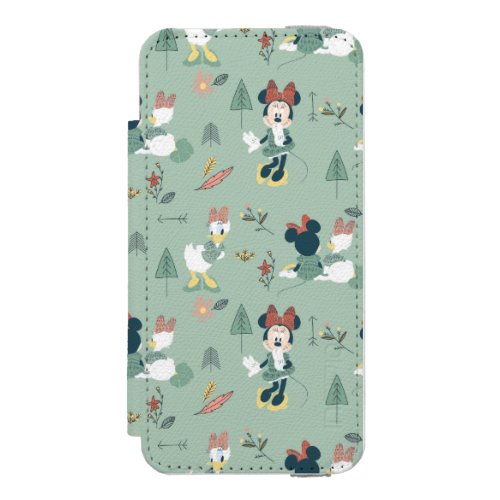 Minnie Mouse  Daisy Duck  Lets Get Away Pattern Wallet Case For iPhone SE55s