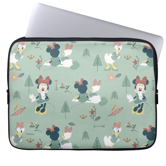 Minnie Mouse & Daisy Duck | Let's Get Away Pattern Laptop Sleeve (Front)