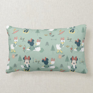 Minnie Mouse & Daisy Duck   Let's Get Away Pattern Lumbar Pillow