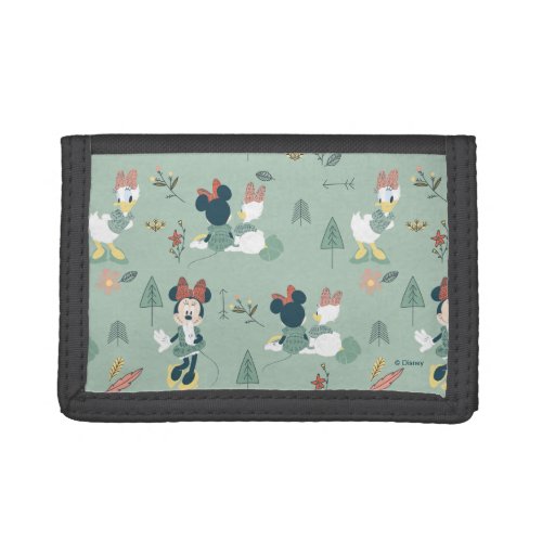 Minnie Mouse  Daisy Duck  Lets Get Away Pattern Tri_fold Wallet