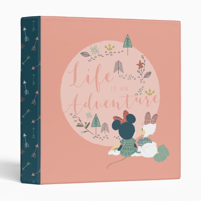 Minnie Mouse & Daisy Duck | Life is an Adventure 3 Ring Binder (Front/Spine)