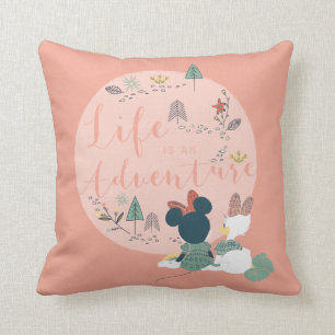 Minnie Mouse & Daisy Duck Life is an Adventure Throw Pillow