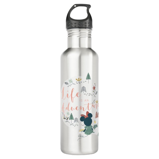 Minnie Mouse & Daisy Duck | Life is an Adventure Water Bottle (Front)