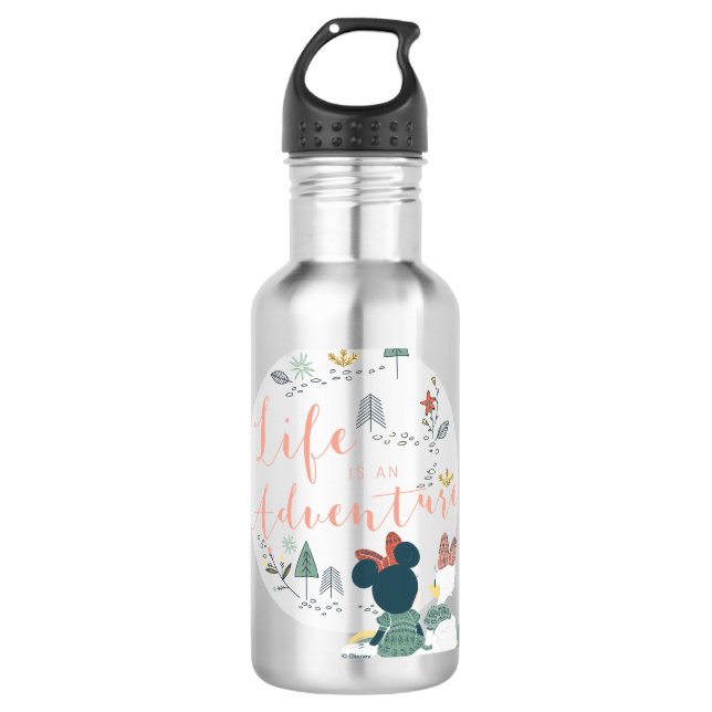 Minnie Mouse & Daisy Duck | Life is an Adventure Water Bottle (Front)