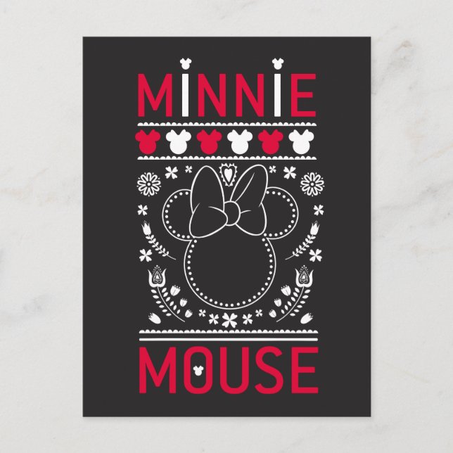 Minnie Mouse | Decoration Pattern Postcard (Front)