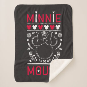 Minnie Mouse   Decoration Pattern Sherpa Blanket