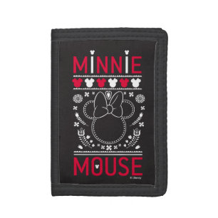 Minnie Mouse Decoration Pattern Tri-fold Wallet