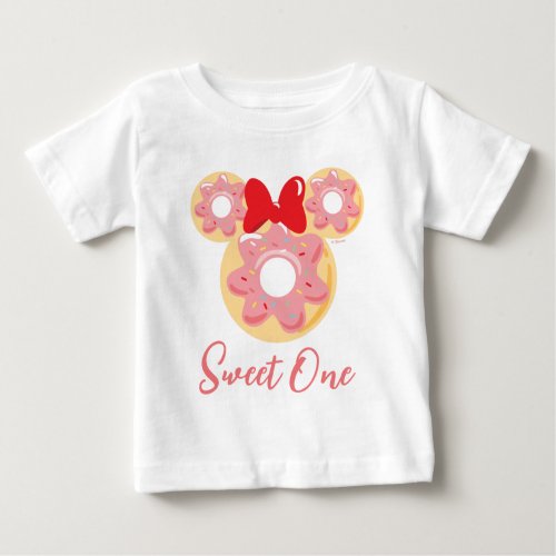 Minnie Mouse  Donut Sweet One _ First Birthday Baby T_Shirt