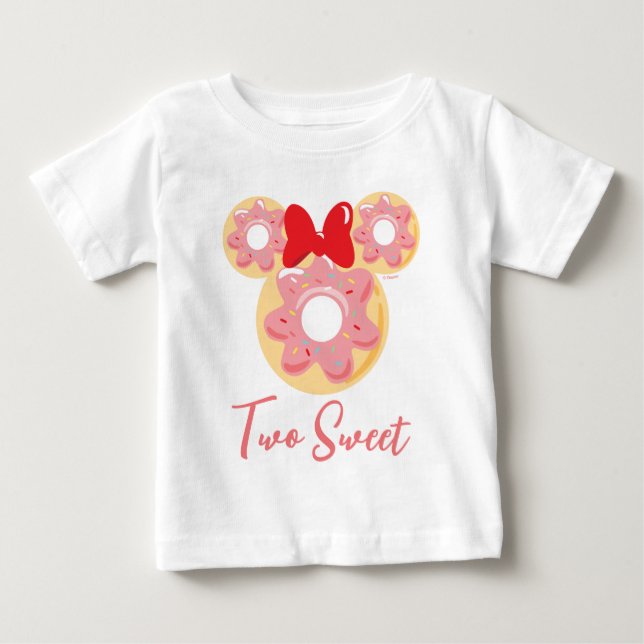 Minnie Mouse | Donut Two Sweet - 2nd Birthday Baby T-Shirt (Front)