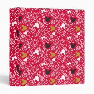 Minnie Mouse Doodle Pattern Binder