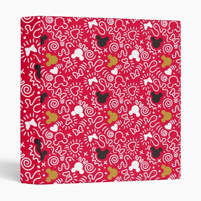 Minnie Mouse | Doodle Pattern Binder (Front/Spine)