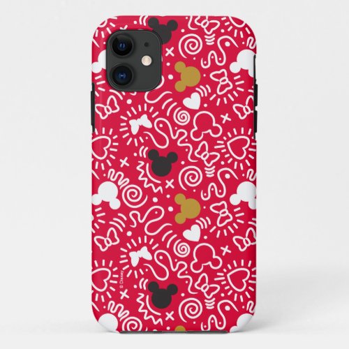 Minnie Mouse  Doodle Pattern iPhone 11 Case