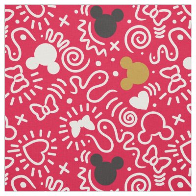 Minnie Mouse | Doodle Pattern Fabric