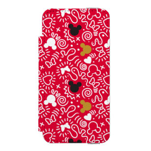 Minnie Mouse   Doodle Pattern iPhone SE/5/5s Wallet Case