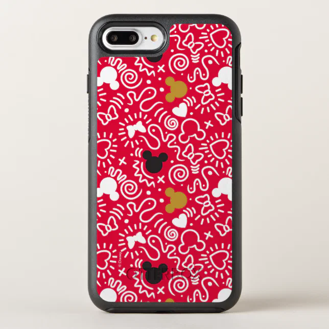 Minnie Mouse | Doodle Pattern Otterbox iPhone Case | Zazzle