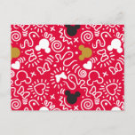 Minnie Mouse | Doodle Pattern Postcard