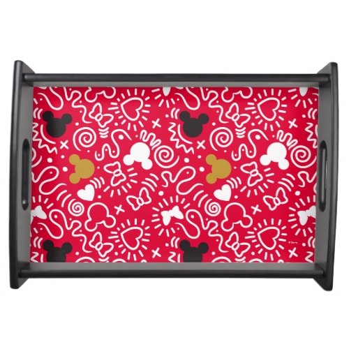 Minnie Mouse  Doodle Pattern Serving Tray