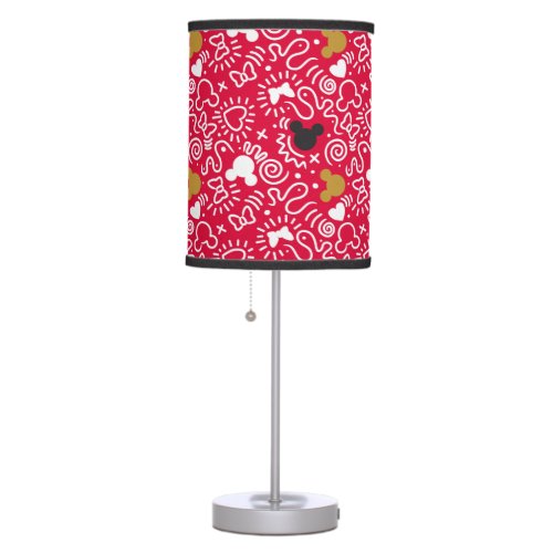 Minnie Mouse  Doodle Pattern Table Lamp